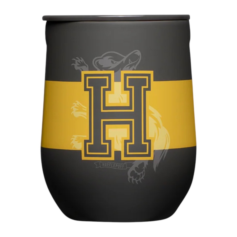 Corkcicle  Harry Potter Hufflepuff 12oz Stemless Tumbler Wine Glass